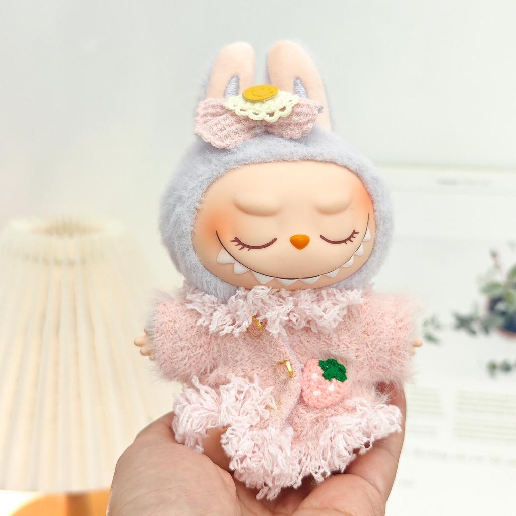 Подвеска Labubu Одежда виниловая сидячая вечеринка досуг модный костюм комплект