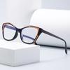 New Fashionable Reading Glasses for Women Splicing Color Vision Eyewear, Anti Blue Light Spring Leg Correction Eyeglass