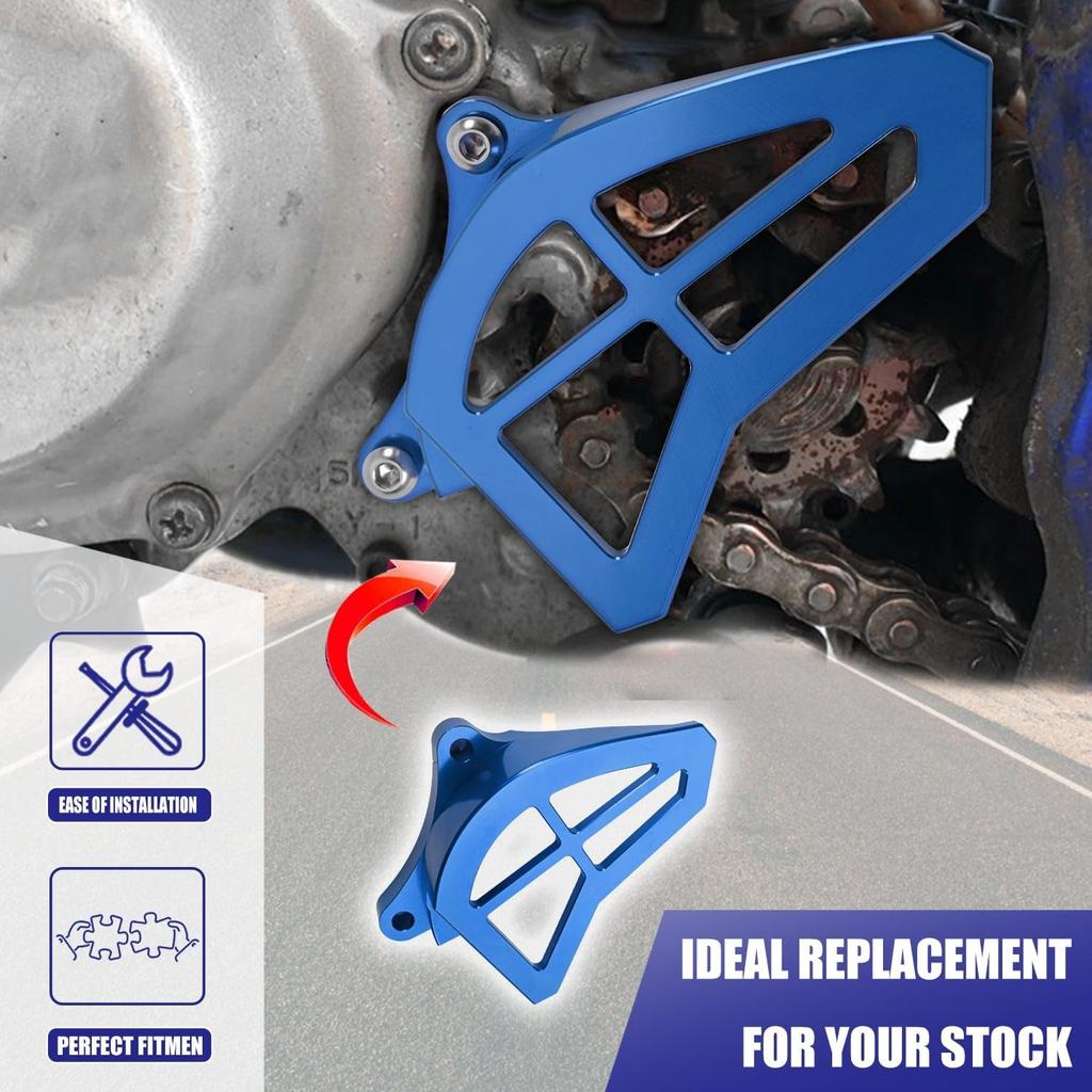 Canitu Front Sprocket Guard Cover,CNC Billet Aluminum Engine Sprocket Cover Engine Case Saver Guard Protector Crankcase Protection for Yamaha YZ125
