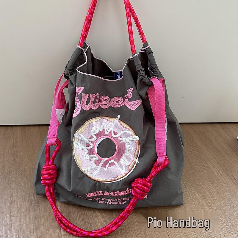Japan Donut Embroidery Ballchain Crossbody Bag - Gao Yuanyuan Style