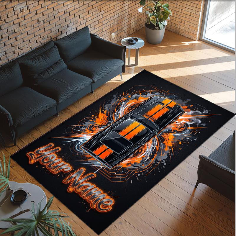 Other Similar Designs Theme Crystal Velvet Rug Personalized Custom Name Text Soft Floor Mat Home Decor