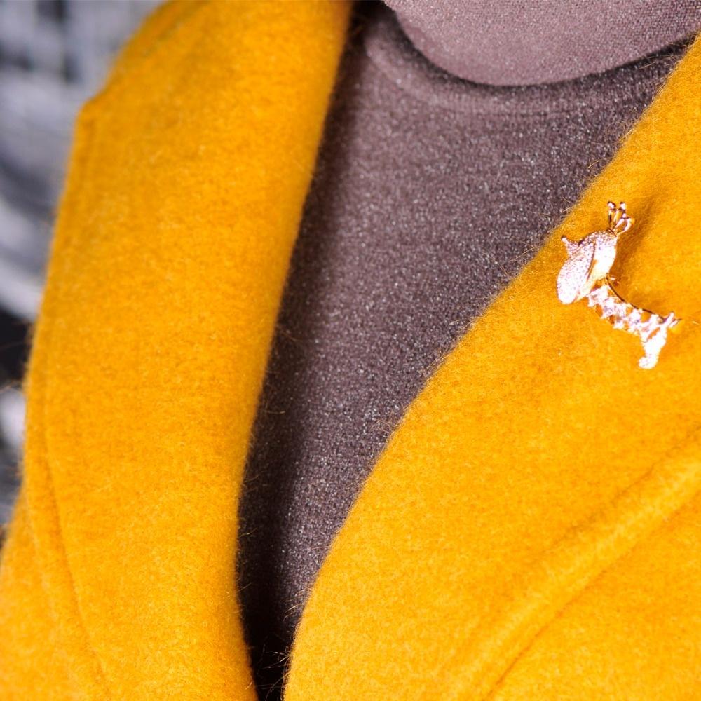 Blucome Броши с короной золотого цвета для женщин и детей, полые булавки с животными