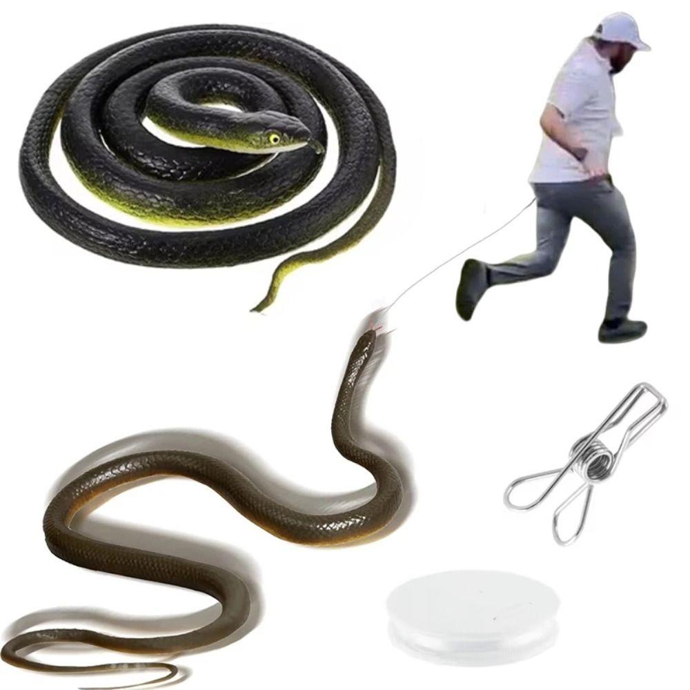 Realistic Simulation Snake Soft Fake Snake Practical Jokes Prank Snake Toy Garden Decoration