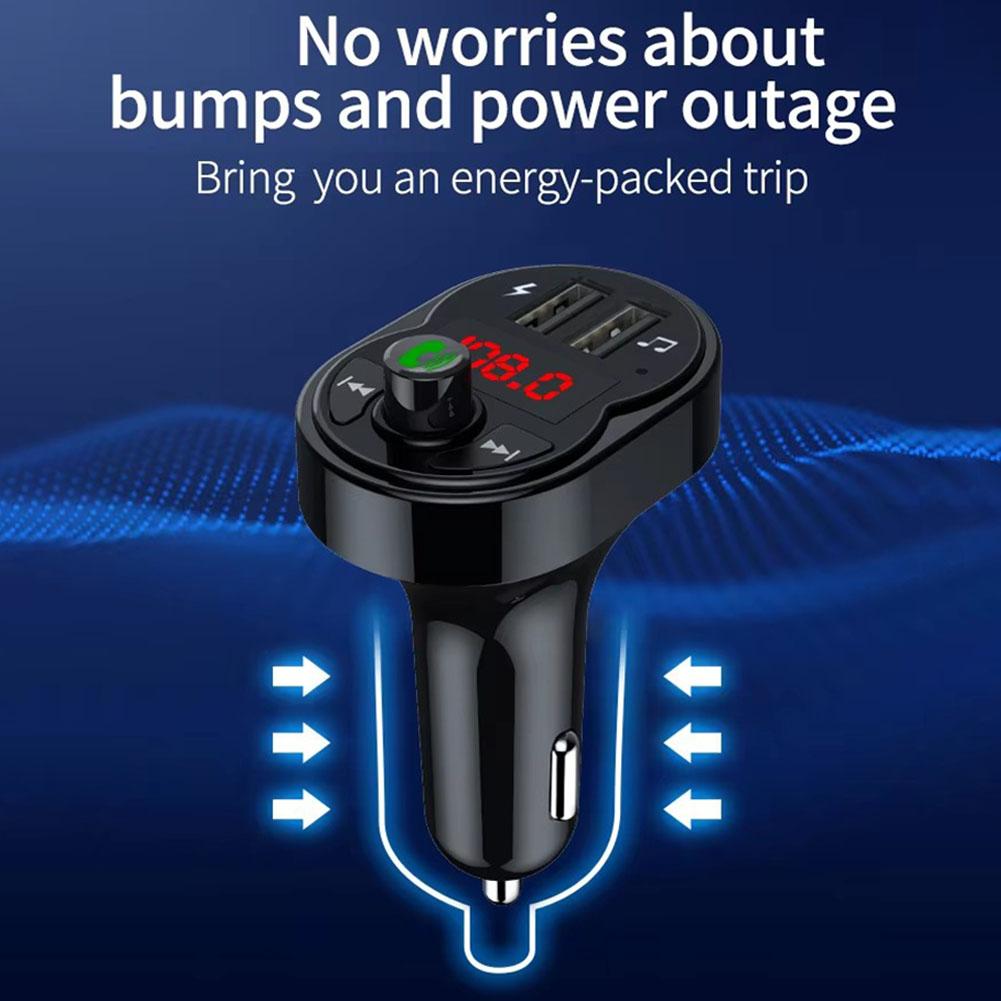 Car Bluetooth 5.0 USB Charger FM Transmitter Wireless MP3 Car USB Player Accessories Receiver Audio Handsfree 3.1A Charger V7D1