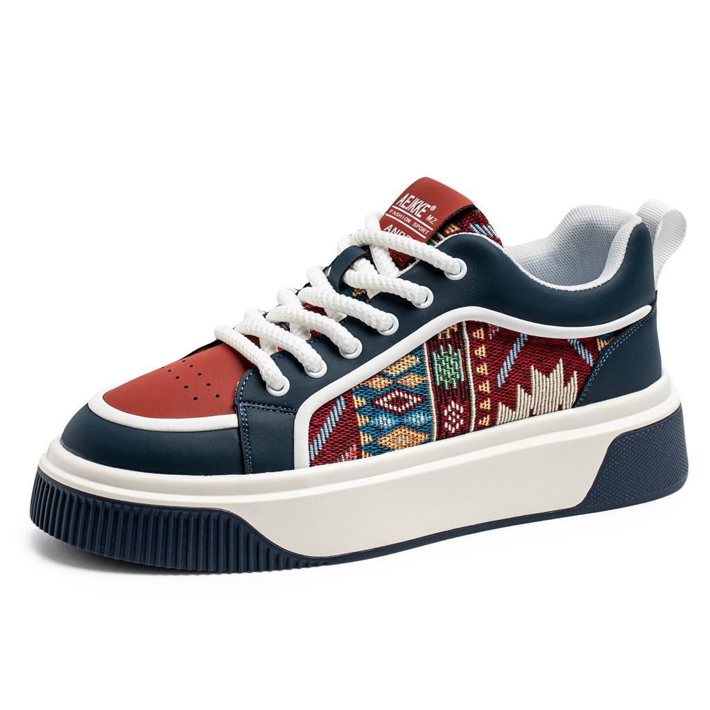 Туфли на толстой подошве, мужская обувь, весна-лето, новый повседневный ретро-тренд, персонализированные контрастные цвета, мужская молодежная спортивная обувь