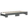 Pull Out Daybed with Drawers Dark Grey 90x200 cm Fabric