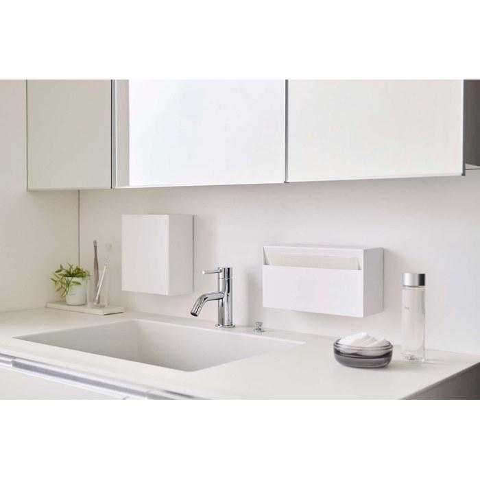 Yamazaki Wall Dustbox & Storage Case White Approx. W17xD8.7-16xH20cm Tower Includes Plasterboard Pin