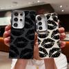 Роскошный черный тонкий мягкий чехол с принтом губ для Samsung S24 FE S23 Ultra S22 A55 A16 A54 A15 A35 A34, защита объектива, противоударный матовый чехол для телефона из ТПУ
