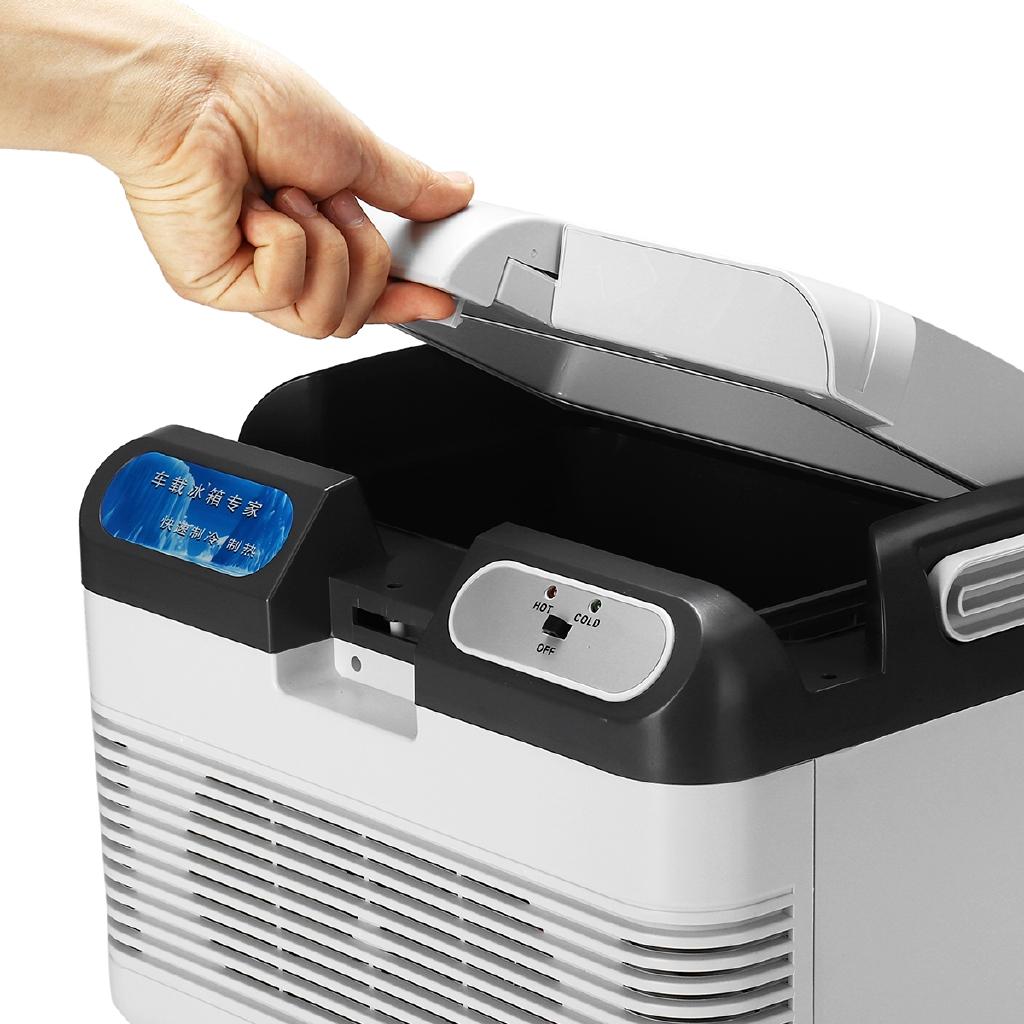 12 В/240 В 60 Вт портативный мини-холодильник для автомобиля, кемпинга, дома, холодильник-кулер 12 л/теплее с 2 способами зарядки с ручкой