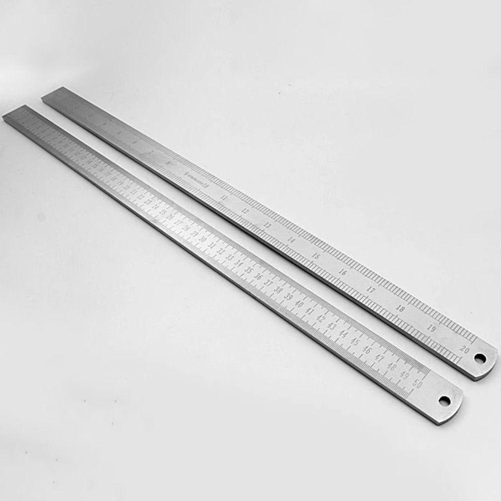 Thickened Forging Stick Ruler Dual-Scale Measuring Tool Durable Stainless Steel Ruler Student