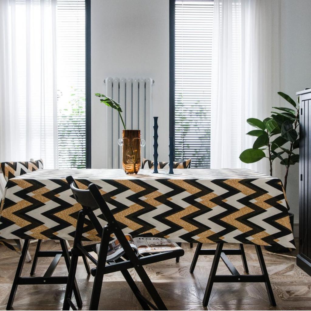 Tablecloth Cotton and Linen Printed Blue and White Porcelain Retro Tablecloth Restaurant Cloth Tablecloth