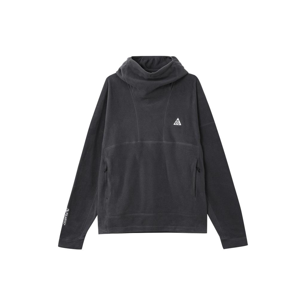 Nike Серия ACG Толстовка с длинным рукавом и сплошным логотипом Wolf Tree в американском винтажном стиле для мужчин, цвет угольно-черный DQ5780060