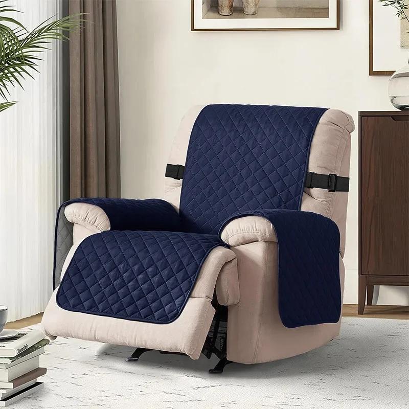 1 Seater Non-slip Recliner Sofa Cover Pet Dog Kid Armchair Mat Washable Quilted Recliner Chair Slipcovers Furniture Protector