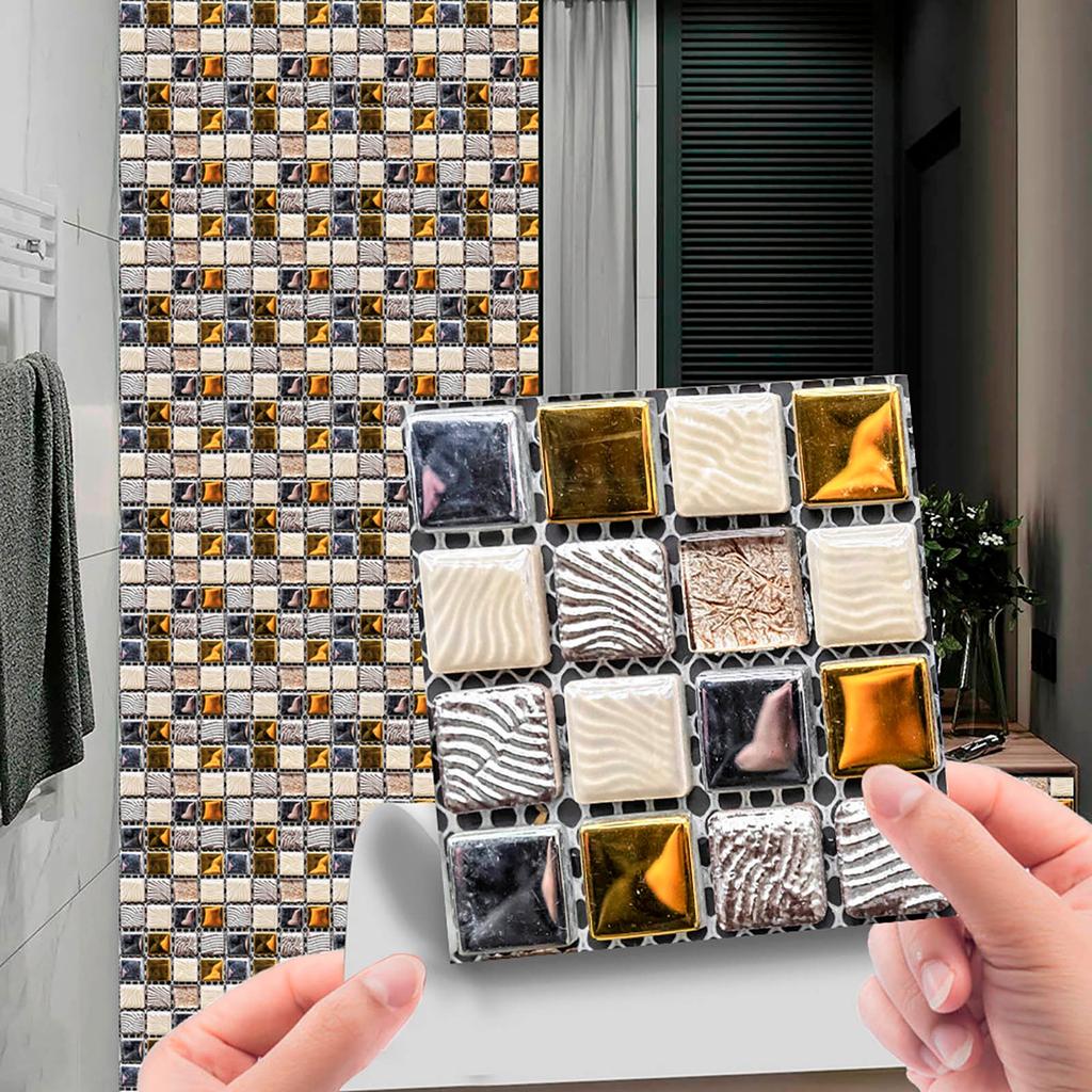 40 шт. 3D-наклейки на кристаллическую плитку «сделай сам», водонепроницаемые самоклеящиеся наклейки на стену