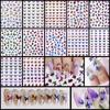 8 PC Holographic 3D Nails Stickers Nail Art Laser Butterfly Sticker Decal Butterflies Manicure Decoration Tool
