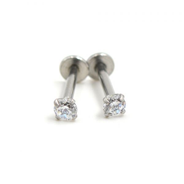 2 Pcs Stainless Steel Lip Ring Piercing Jewelry Charms Rhinestone Lips Studs