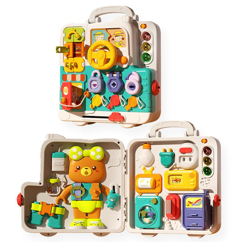 Развивающая доска Baby Sensory Игрушки Монтессори Музыка Огни Переключатель Многофункциональная Дорожная игра Ранние образовательные занятия Игрушка для детей