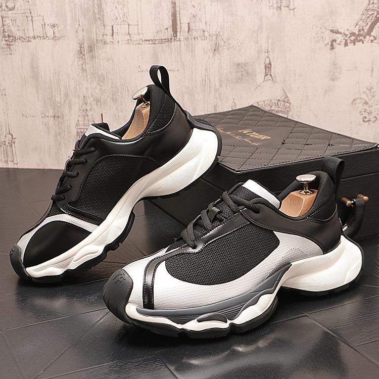 Обувь Paris Daddy 2025 года, новые летние дышащие сверхлегкие спортивные туфли, модная брендовая обувь с толстой подошвой, увеличивающая рост, повседневная обувь