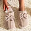 Fashion Women's Bow Slippers Fall/Winter Indoor Bedroom Floor Lightweight and Comfortable&Soft Warm Slippers for Home