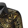 Gold Printed Shirt Printed Totem Long Sleeve Shirt African Party Shirt