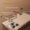 Металлический механический чехол Oatsbasf для iPhone 15 16 Pro Max Magsafe Безрамочный чехол для телефона С магнитной подставкой для беспроводной зарядки