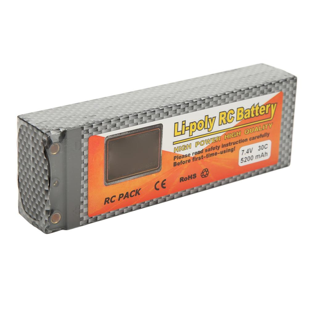 5200mAh Lipo Battery 30C Discharge Rate 7.4V 2S T Shape Plug RC Battery Power for RC Helicopter Car