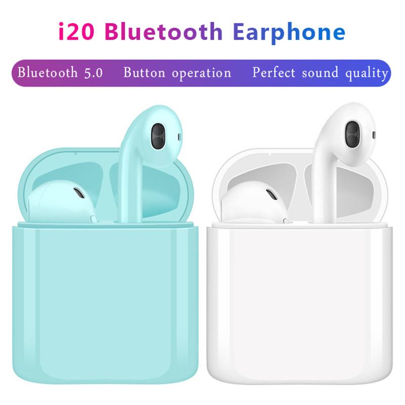 i20 TWS Air Mini Wireless Bluetooth 5.0 3D Bass Stereo Earphone