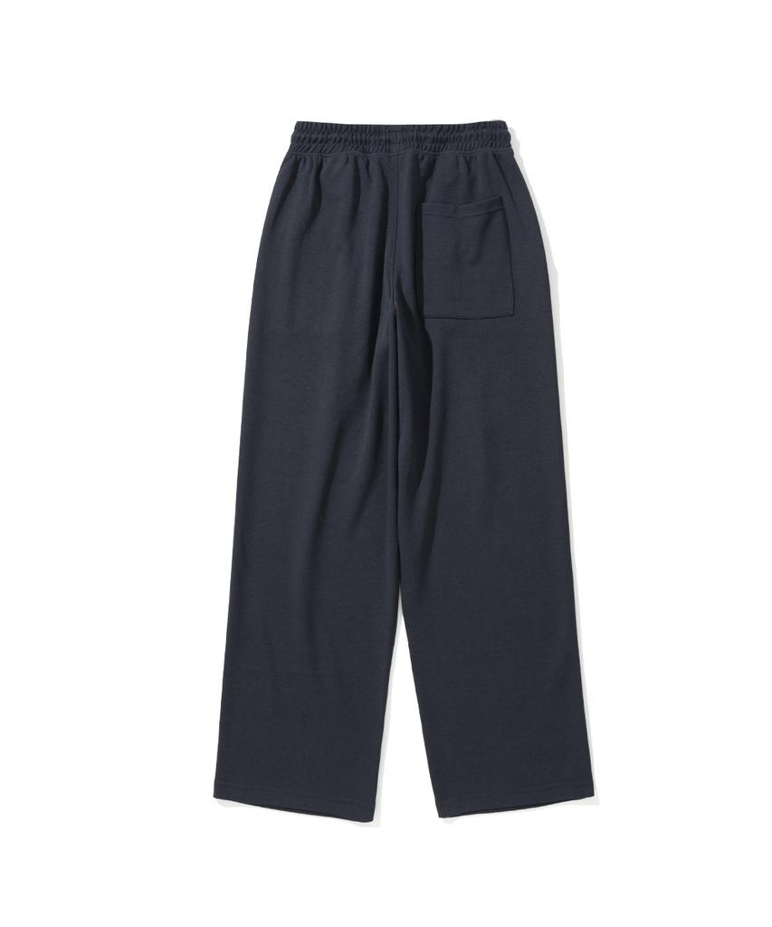 XOX One-Pleat Wide Sweatpants [Navy Blue]