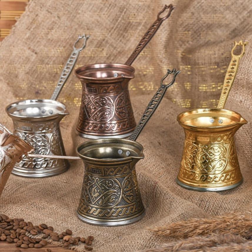 Турецкий медный кофейник, Кофейник традиционного дизайна, Кофейник, Кухонные принадлежности кофейника,