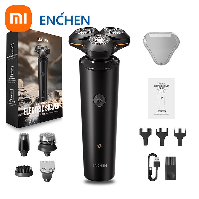 Xiaomi ENCHEN X8S-C Electric Shaver With 4 Replacement Heads Multi-Purpose Type-C Rechargeable Portable Men Beard Trimmer for Men