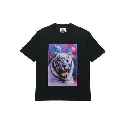 Palace Футболка с короткими рукавами и графическим логотипом X AMG Co-Brand White Tiger, топы унисекс, черный цвет P20AMGTS004