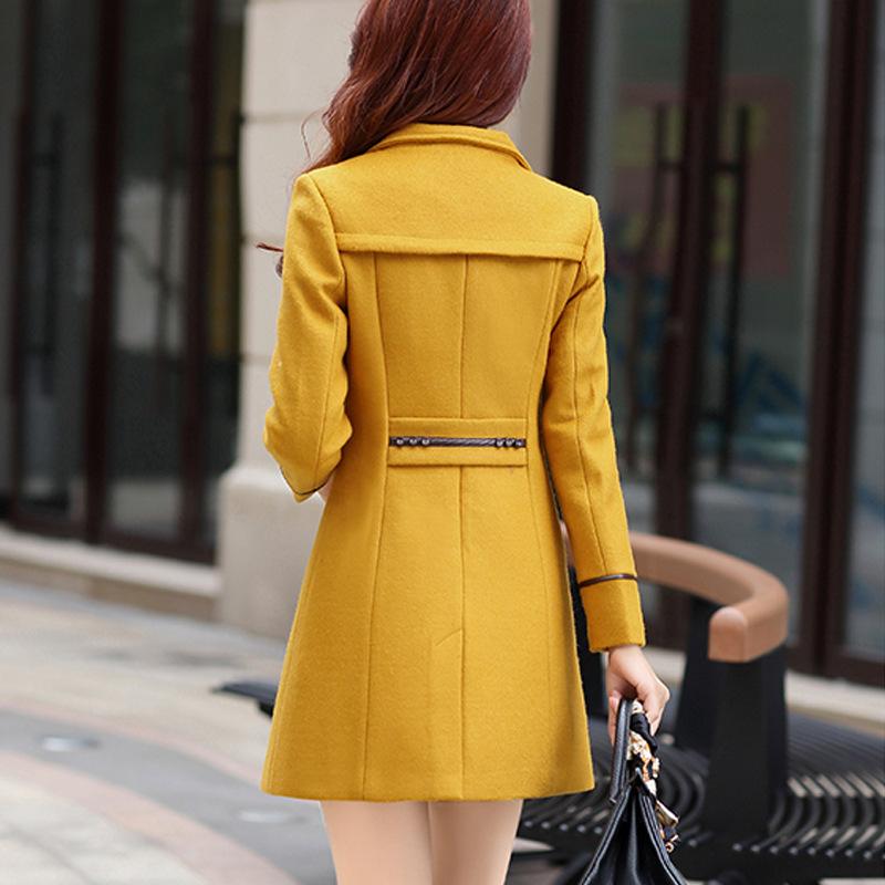 Women's Fall Medium-length Slim Solid Color Comfortable Jacket