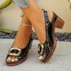 New Plus-size Shoes, Thick-heeled High-heeled Fish-mouth One-shoulder Sandals for Women