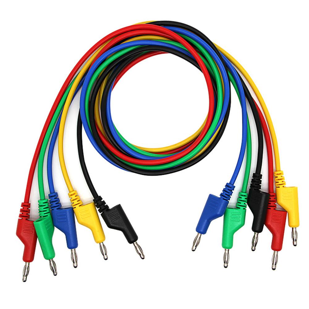 4mm solid copper banana plug test leads, 5-piece injection-moulded test leads, plug-to-plug/plug-to-clamp