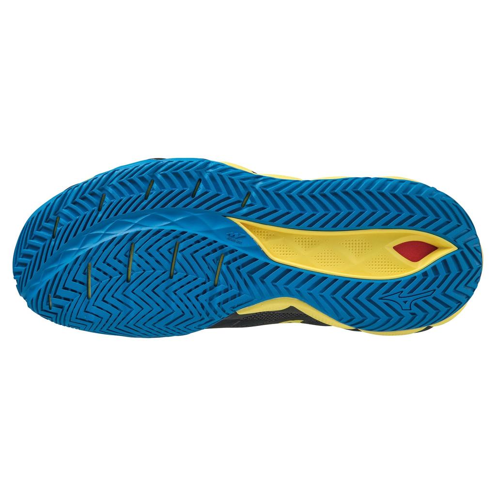 Теннисные кроссовки Wave Enforce TOUR AC для всех типов кортов, клубные мероприятия, легкие, для игры на корте, для софт-тенниса и хардбола, легкие, см, 2E [Mizuno] Синий/Желтый/Черный