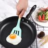 Convenient Food Grade Baking Hollow Design Steak Frying Silicone Spatula Spoon Home Supplies Frying Spatula