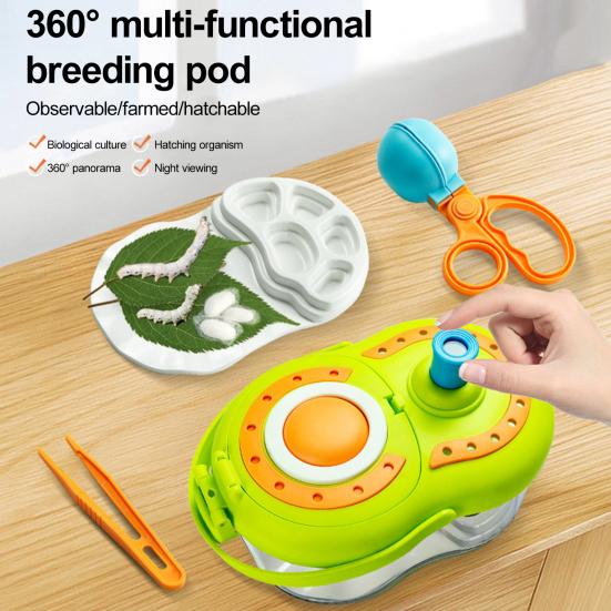 1 Set Insect Catcher Kit with LED Light Magnifying Glass Net Critter Keeper Multifunctional Insect Breeding Warehouse Outdoor Explorer Kit