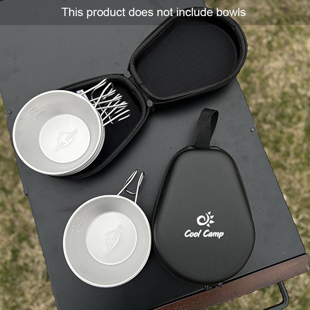 Сумка для хранения походной посуды, противоударный чехол для хранения тарелок и мисок, вмещает 5 мисок, коробка для хранения походной утвари для кемпинга, пикника