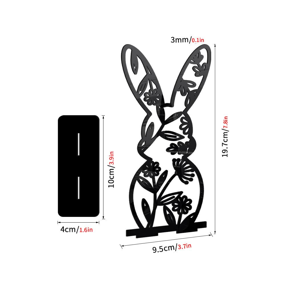 Пасхальное декоративное украшение Акриловые яйца-кролики Пасхальные яйца Зеркало Настольное украшение Праздничное украшение Домашний декор Рождественские украшения оптом