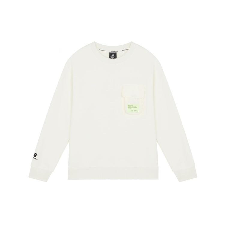 (WMNS) New Balance CNY Series 3D Pocket Sports Round Neck Pullover White Hoodie Women's AWT21312-IV