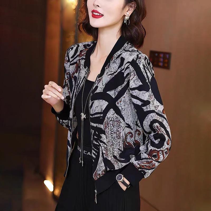 Женская бейсбольная куртка из шифона в стиле ретро — легкая, с длинными рукавами, защита от солнца для весны и лета