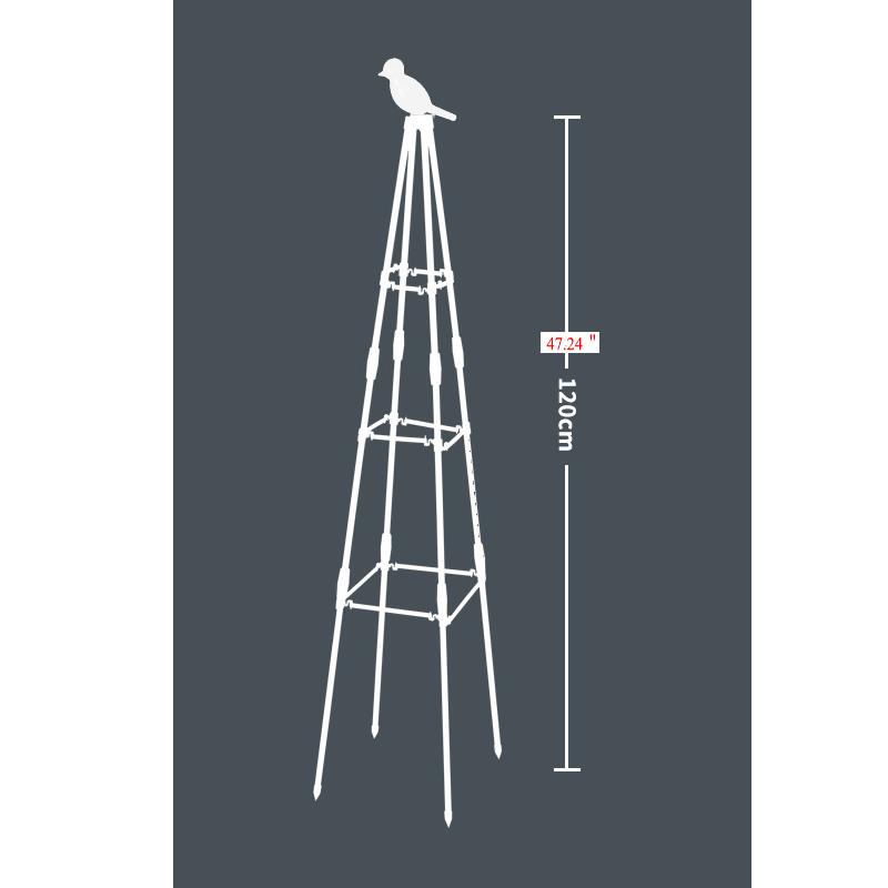 Outdoor Garden Metal Obelisk Climbing Plant Support Frame Trellis New
