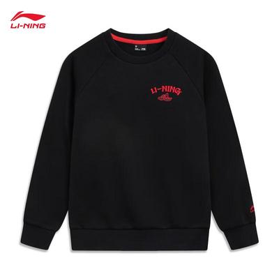Li-Ning Молодежная толстовка с круглым вырезом и плюшевой подкладкой