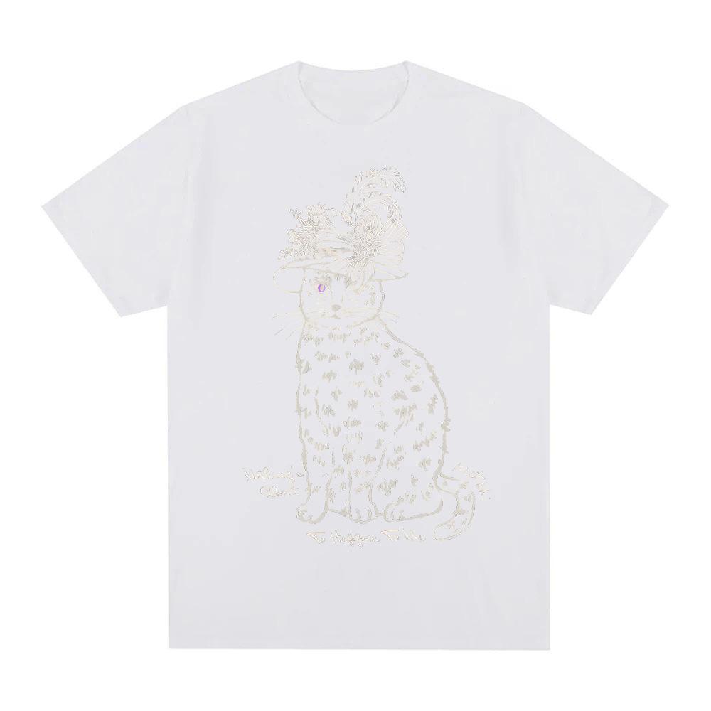 VICTORIAN CAT TEE Summer Mitski Harajuku Oversized Clothes Fashion 100Cotton Oneck Tops Clothes Round Neck Comfortable Tees