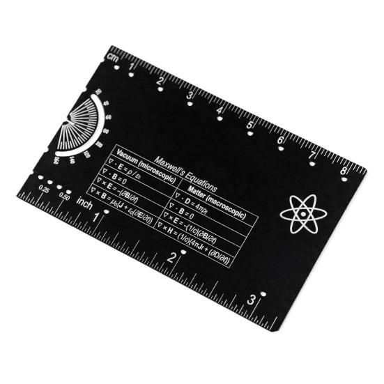 Инженерная линейка Транспортир Компас Многофункциональный карманный инструмент Метрическая дюймовая сантиметровая линейка Прецизионные технические чертежи Гаджет