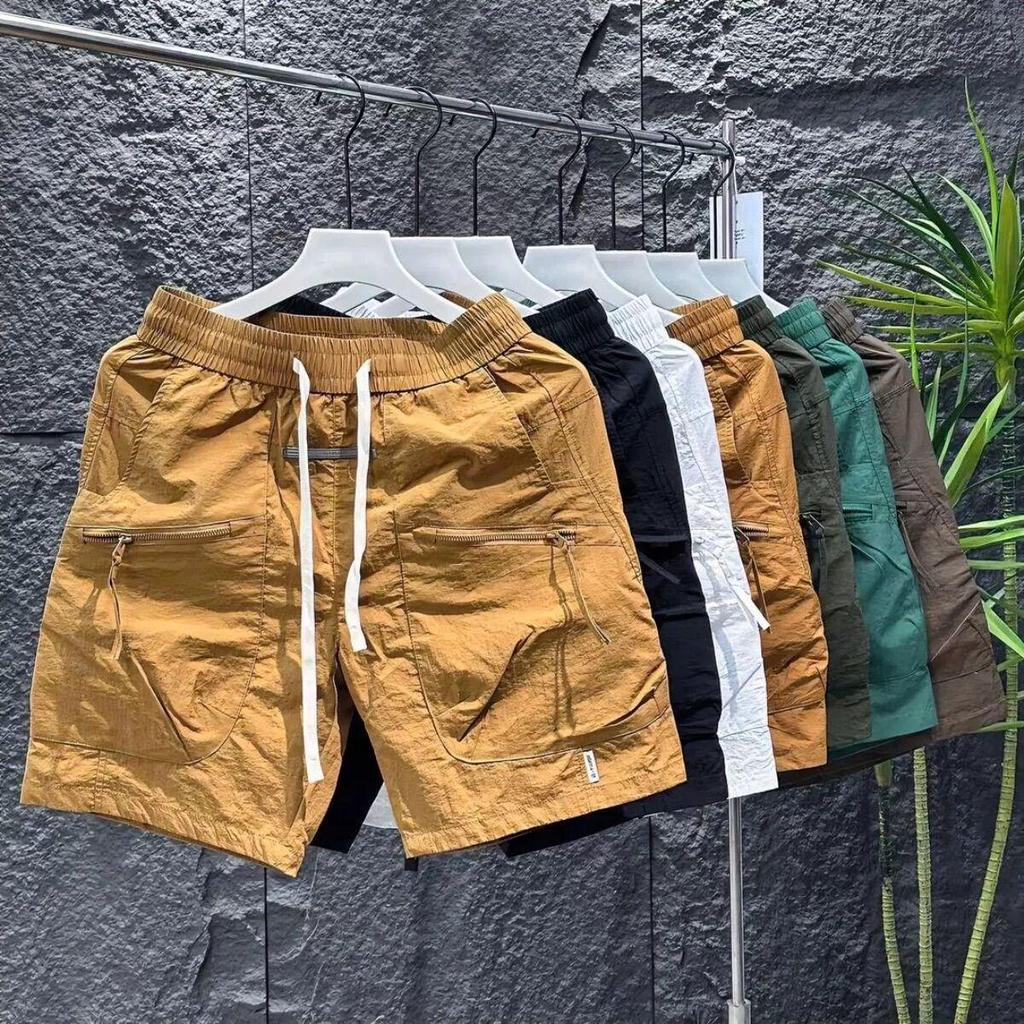 Мужские летние повседневные шорты в японском стиле с быстросохнущими карманами