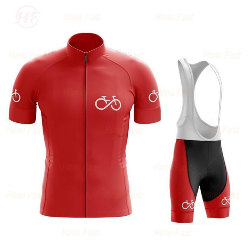 Mens Cycling Jersey Set Short Sleeve Quick Dry Breathable Bike Riding Apparel Sportswear