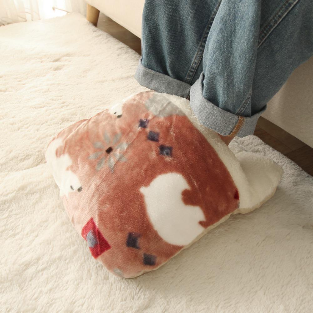 Soft Plush Foot Warming Mat Insulation Thermal Foot Mat Creative Heating Foot Pad Sleeping Comfort