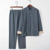 Men's Vintage BlouseChinese Style Spring Autumn Long Sleeve Cotton Linen Suit Chinese Tai Chi Gentleman Zen Clothing Set