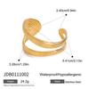 Fashion Simple Bracelet  Stainless Steel Gold-Plated Irregular Ribbed Double-Layer Hollow F Waterproof Women's Bracelet